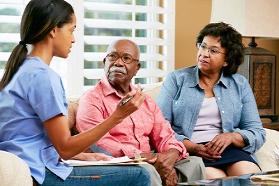 private nurse visits senior couple on their house